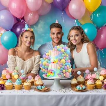 113 PCS 5 Size Ball Cake Picks Colorful Ball Shaped Cake Topper Pearl Balls Cupcake Cake Insert Topper for Birthday Party Wedding Decoration Supplies