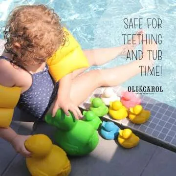 Oli & Carol Elvis Duck - Natural Rubber Baby Bath Toy