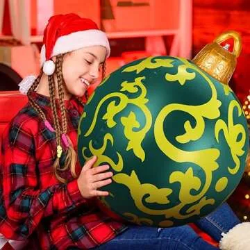 Giant 23.6 Inch PVC Inflatable Christmas Decor Balls