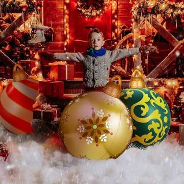 Giant 23.6 Inch PVC Inflatable Christmas Decor Balls