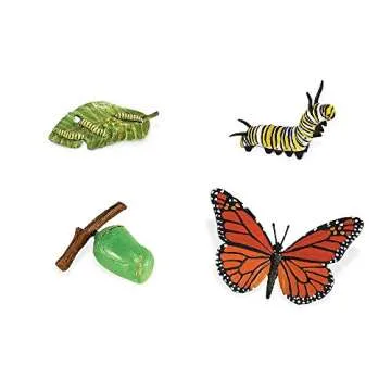 Safari Ltd. Life Cycle of a Monarch Butterfly - Educational Toy Figurines - Miniature Butterfly Life...