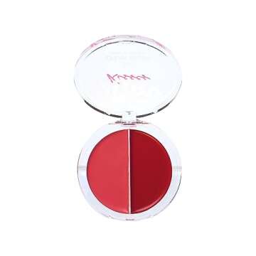Ruby Kisses Duo Cream Blush, Smooth, Natural-Looking, Long-Lasting Face Makeup Blush for Cheeks, Lips, and Eyes, Buildable and Blendable, Infused with Green Tea, Aloe Vera Extract, and Hyaluronic Acid