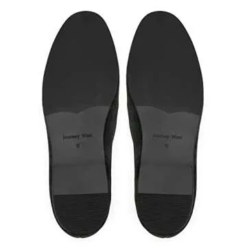 Journey West Men's Tassel Slip-on Loafer Belgian Suede Loafers Casual Leather Shoes for Men Black US 9.5