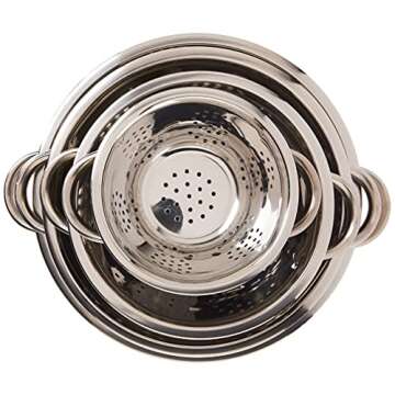 ExcelSteel Colanders, Set of 4 Silver