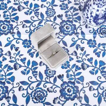 Whaline Blue Chinoiserie Gift Wrap Paper - 12 Sheets