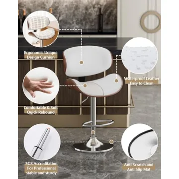 Elegant Adjustable Swivel Bar Stools for Modern Spaces