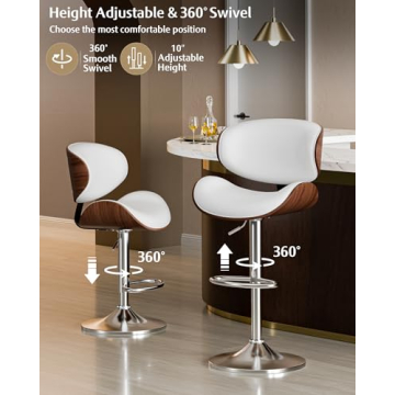 Elegant Adjustable Swivel Bar Stools for Modern Spaces