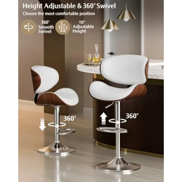 Elegant Adjustable Swivel Bar Stools for Modern Spaces