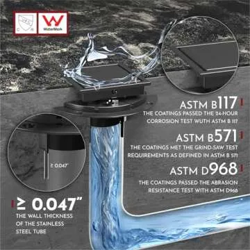 WEBANG 4 Inch Square Shower Drain Black Floor Drain with Flange Reversible 2-in-1 Cover Tile Insert Grate Removable SUS304 Stainless Steel CUPC Certified Matte Black