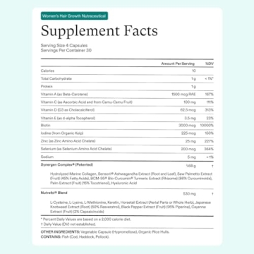 Nutrafol Women's Hair Growth Supplement and Collagen Peptides