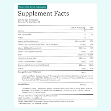 Nutrafol Women's Hair Growth Supplement and Collagen Peptides