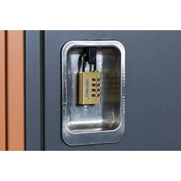 BRINKS - 30mm Solid Brass 4-Dial Resettable Padlock - Chrome Plated With Hardened Steel Shackle