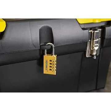 BRINKS - 30mm Solid Brass 4-Dial Resettable Padlock - Chrome Plated With Hardened Steel Shackle