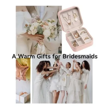 Vlando Travel Jewelry Box for Women - Pink Organizer