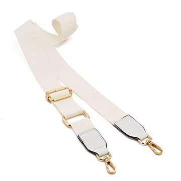 DEVPSISR Wide Shoulder Purse Strap Replacement Adjustable Belt Canvas Bag Crossbody Handbag (Leather...