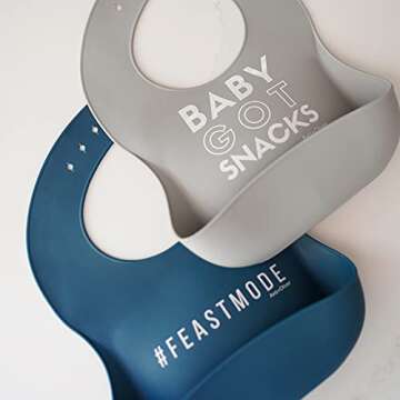 Stylish Silicone Bib Set for Babies - Durable and Easy to Clean