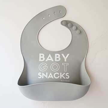 Stylish Silicone Bib Set for Babies - Durable and Easy to Clean