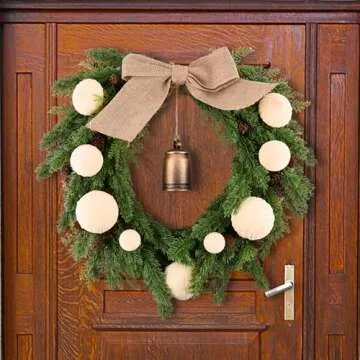 Flocked Ornaments for Christmas Tree Decorations - 35pcs Cream Velvet Ball Ornament for Winter Holiday Decor - Plastic Shatterproof Xmas Ornaments Bulk