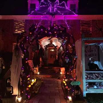 Dazzle Bright 2 Pack Purple and Orange Fairy String Lights, Total 80FT 240LED Solar Powered Fairy Li...