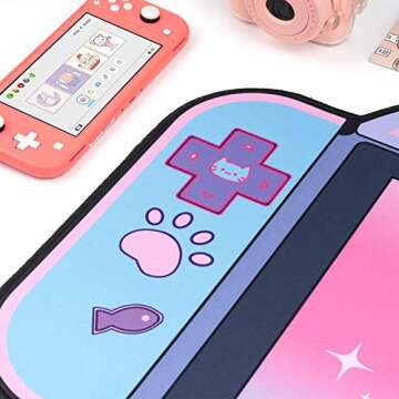 YOCORE Cat Ear Mouse Pad for Gaming and Home Office