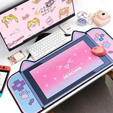YOCORE Cat Ear Mouse Pad for Gaming and Home Office