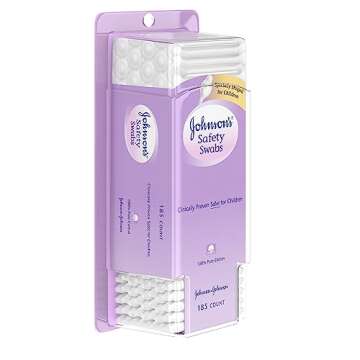 Johnson's Safety Ear Swabs for Babies and Children made with Non-Chlorine Bleached Cotton for a Gent...