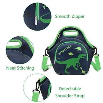 VASCHY Kids Insulated Dinosaur Lunch Bag for School