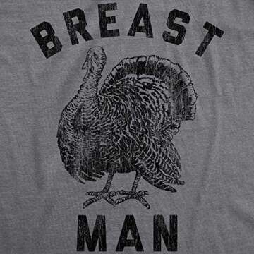 Mens Breast Man Tshirt Funny Thanksgiving Dinner Turkey Day Graphic Novelty Tee Mens Funny T Shirts ...