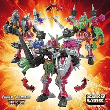 Power Rangers Dino Fury Megazord Mega Pack for Kids