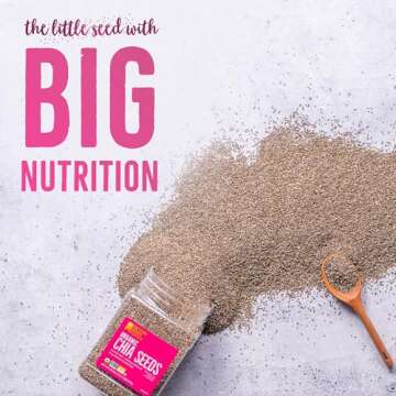 BetterBody Foods Organic Chia Seeds with Omega-3, Non-GMO, Gluten Free, Keto Diet Friendly, Vegan, G...