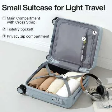 Hanke 14" Underseat Carry On Luggage - Lightweight