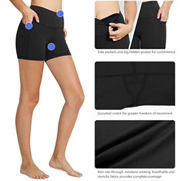 BALEAF Women's Biker Shorts with Pockets for Workouts