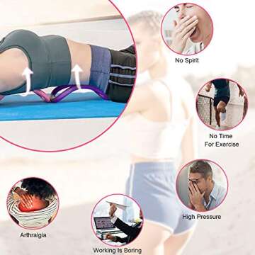 i-FSK Yoga Pull Rope,Pilates Circles Ring,Resistance Bands with Handle, 8 Shape Exercise Band Double Tube, Fitness Equipment Tool for Home Workout, Physical Therapy, Strength Training, Muscle Toning