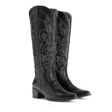 Stylish IUV Cowboy Boots for Women - Comfort Meets Western Style