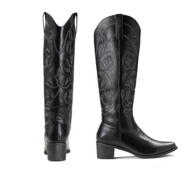 Stylish IUV Cowboy Boots for Women - Comfort Meets Western Style