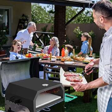 LIVOSA Outdoor Pizza Oven, 12" Pizza Stone - Portable Gas Pizza Oven For Backyard Camping Scenes Ect...