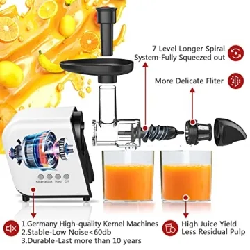 KOIOS Slow Masticating Juicer for Healthy Fresh Juice