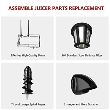 KOIOS Slow Masticating Juicer for Healthy Fresh Juice