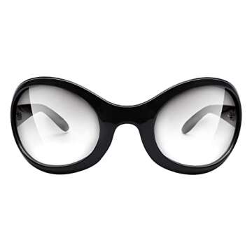 GUVIVI Oversized Fashion Sunglasses for Women Men Wrap Around Classic Oval Black Sun Glasses Ladies Shades