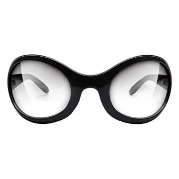 GUVIVI Oversized Fashion Sunglasses for Women Men Wrap Around Classic Oval Black Sun Glasses Ladies Shades