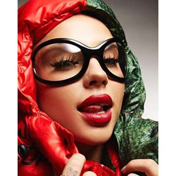 GUVIVI Oversized Fashion Sunglasses for Women Men Wrap Around Classic Oval Black Sun Glasses Ladies Shades