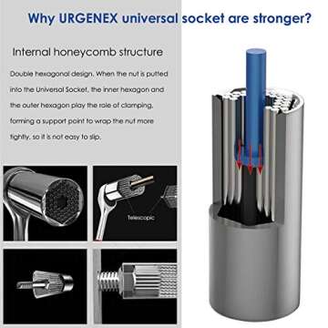 Universal Socket Set with Power Drill Adapter for All