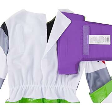 Disguise Disney Pixar Buzz Lightyear Toy Story 4 Deluxe Boys' Costume, White, X-Small (3T-4T)