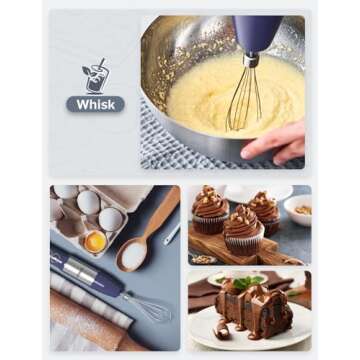 YISSVIC Hand Blender 1200W 5 In 1 Immersion Blender 12 Speed Stick Blender with 500ml Food Grinder 700ml Container Chopper Whisk Puree Infant Food, Smoothies, Sauces Soups (1200W 5 In 1 Blue)