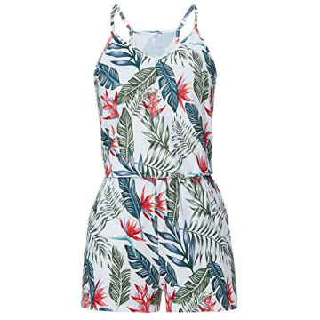 RAISEVERN Women's Floral Romper Summer Casual Jumpsuit