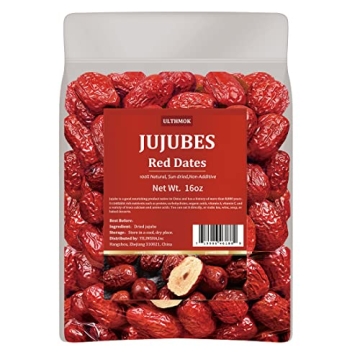 Premium Jujube Red Dates 1LB/453g,Selected Dried Fruit,Big & Delicious,100% Natural 红枣