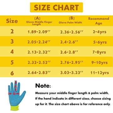 GLOSAV 2 Pairs Toddlers Gardening Gloves, Kids Sized Garden Glove for Yard Work, Non Slip, Flexible, Breathable (Size 2 for 2, 3, 4 Year Old Children)
