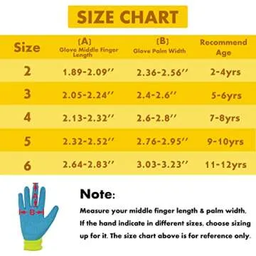 GLOSAV 2 Pairs Toddlers Gardening Gloves, Kids Sized Garden Glove for Yard Work, Non Slip, Flexible, Breathable (Size 2 for 2, 3, 4 Year Old Children)