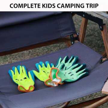 GLOSAV 2 Pairs Toddlers Gardening Gloves, Kids Sized Garden Glove for Yard Work, Non Slip, Flexible, Breathable (Size 2 for 2, 3, 4 Year Old Children)