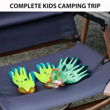 GLOSAV 2 Pairs Toddlers Gardening Gloves, Kids Sized Garden Glove for Yard Work, Non Slip, Flexible, Breathable (Size 2 for 2, 3, 4 Year Old Children)